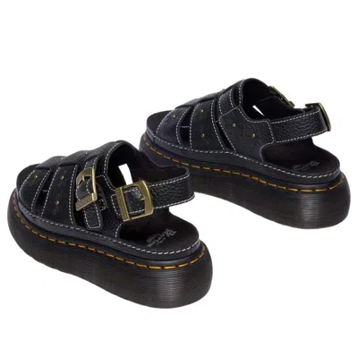Dr. Martens Wrenlie Open Toe Nappa Leder Fisherman Plateausandalen In Black