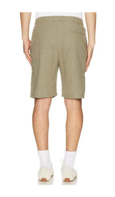 Bound Gingham Shorts In Brown