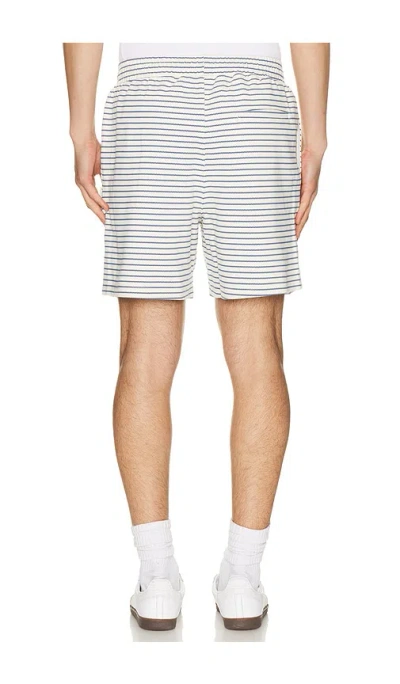 Bound Stripe Jacquard Shorts In White