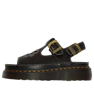 Dr. Martens Dunnet Flower Full Grain Leder Sandalen In Black