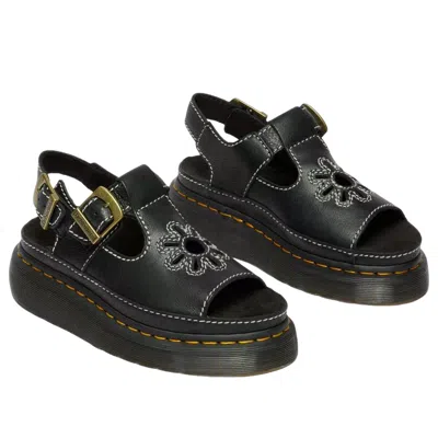 Dr. Martens Dunnet Flower Full Grain Leder Sandalen In Black