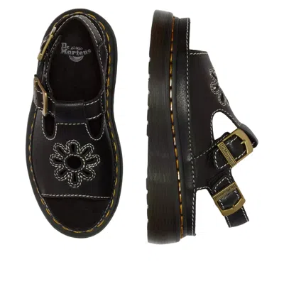 Dr. Martens Dunnet Flower Full Grain Leder Sandalen In Black