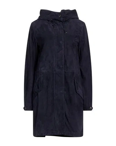 Moorer Antibes Button-collar Parka In Blue