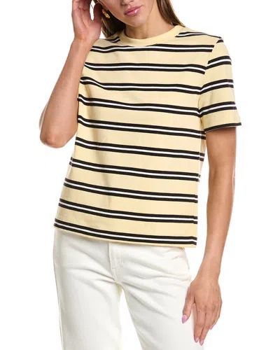 Kenneth Cole Stripe Heavyweight T-shirt In Yellow