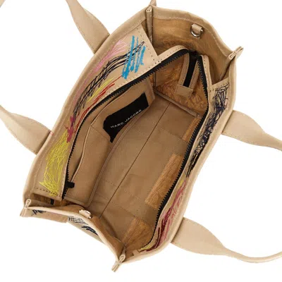 Marc Jacobs The Punk Scribble Medium Canvas Tote Bag In Sand