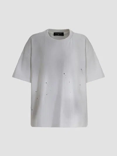 Moustache Splatter-print Oversized T-shirt In White