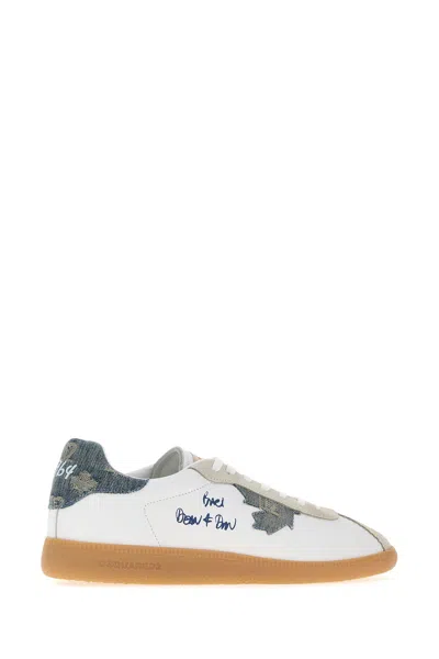 Dsquared2 White Leather Sneakers In White