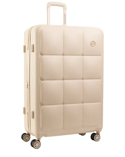 Max Studio The Square Embossed Abs 2pc Hard-sided Luggage Set In Nude