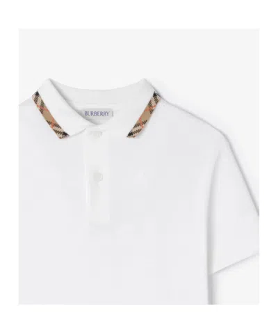 Burberry Polo Shirt Kids Color Beige In White
