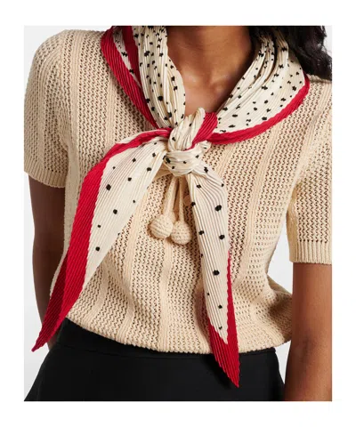 Valentino Pattern Scarf In Multi