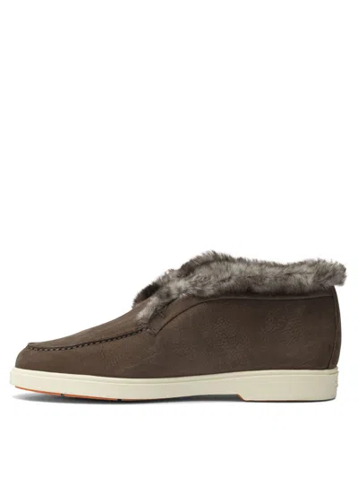 Santoni Ankle Boots In Brown