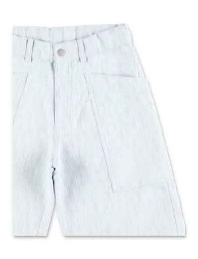 Dior Belt Loop Shorts In White