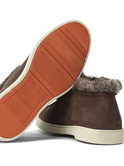 Santoni Ankle Boots In Brown