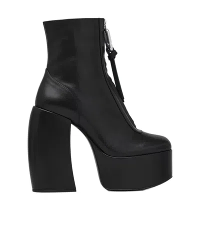 Marc Jacobs The Gigi Platform Ankle Boots In Black