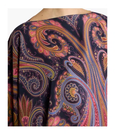 Etro Printed Cape In Multi