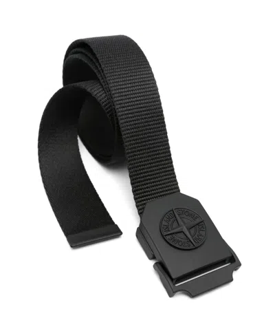Stone Island Logo-buckle Belt In Pattern