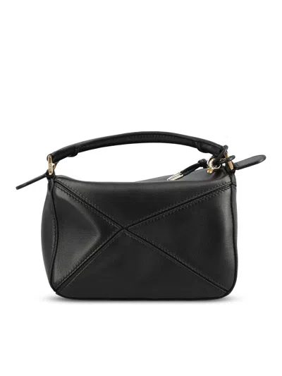 Loewe Puzzle Mini Shoulder Bag In Black
