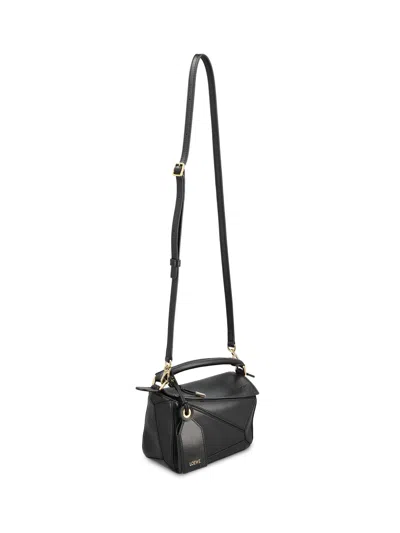 Loewe Puzzle Mini Shoulder Bag In Black