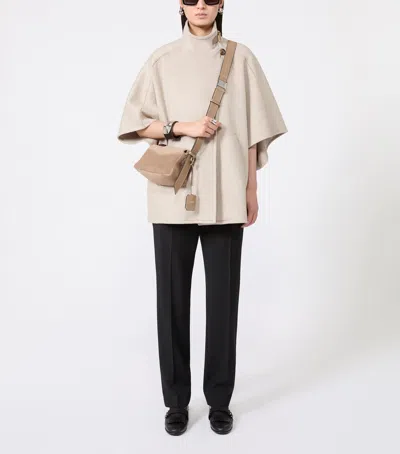 Max Mara Cashmere Cape In Neutral