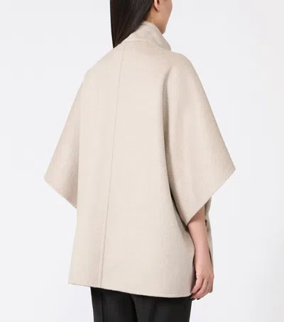 Max Mara Cashmere Cape In Neutral