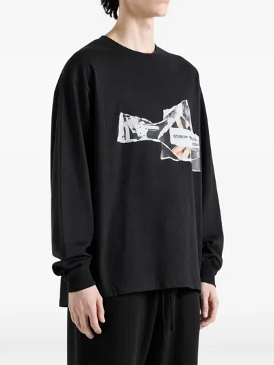 Givenchy Graphic Printed Long-sleeved T-shirt In Blue