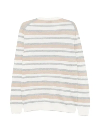 Gran Sasso Horizontal-stripe Sweater In Neutral