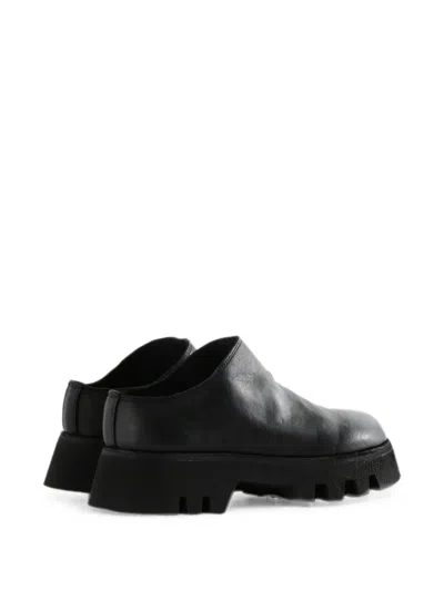 Guidi Chunky-sole Mules In Black