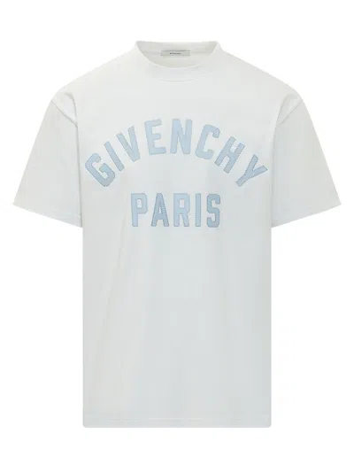 Givenchy Short Sleeve Crethestanesedew Neck T-shirt In White