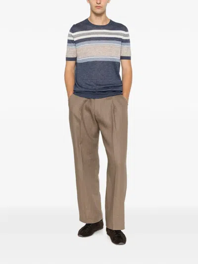 Gran Sasso Horizontal-stripe T-shirt In Blue