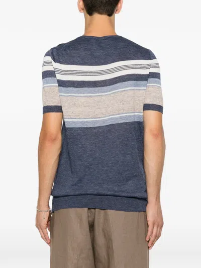 Gran Sasso Horizontal-stripe T-shirt In Blue