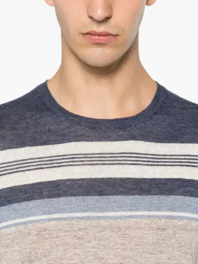 Gran Sasso Horizontal-stripe T-shirt In Blue