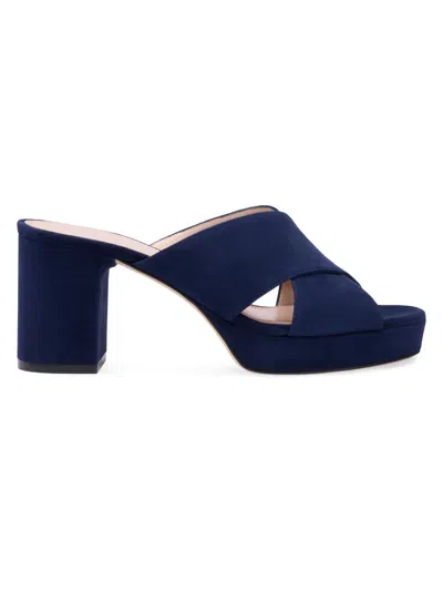 Stuart Weitzman Dayna Platform Sandal In Blue