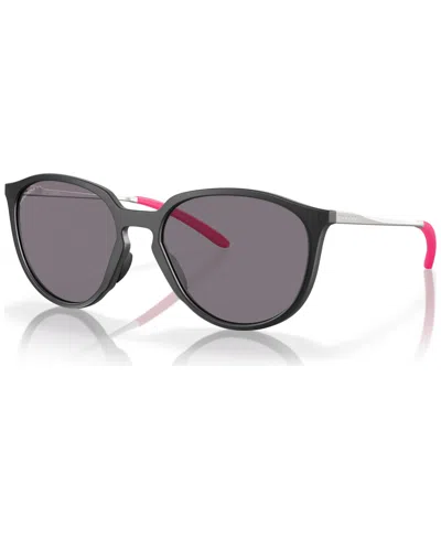 Oakley Sielo 57mm Polarized Round Sunglasses In Matte Black Ink