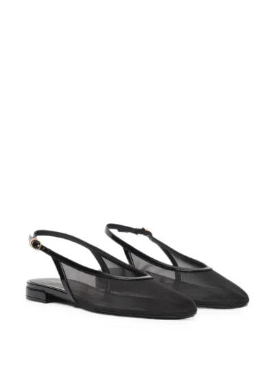 Stuart Weitzman Mesh Slingback Pumps In Black