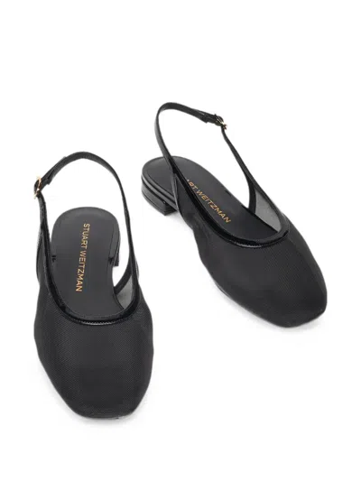 Stuart Weitzman Mesh Slingback Pumps In Black