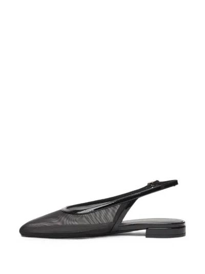 Stuart Weitzman Mesh Slingback Pumps In Black