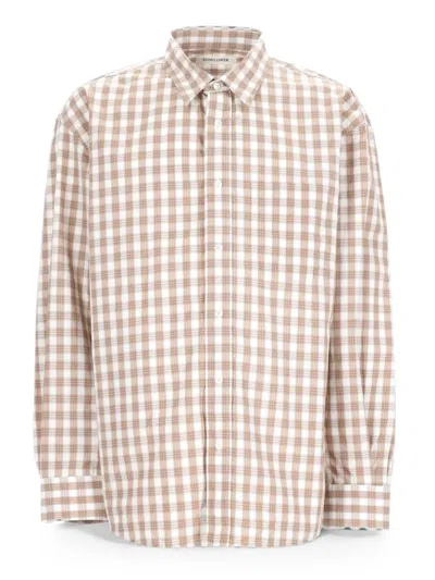 Sunflower Checked Shirt Button Down Collar Cuffs In Neutral