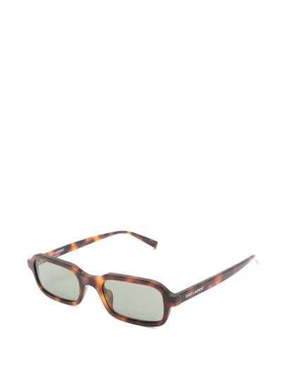 Saint Laurent Rectangle-frame Sunglasses In Multi