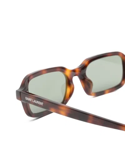 Saint Laurent Rectangle-frame Sunglasses In Multi