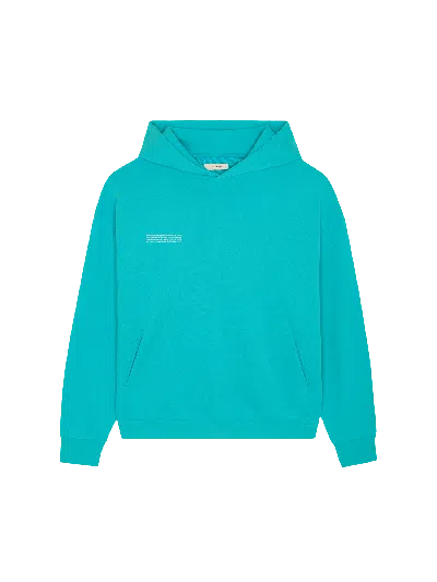 Pangaia Womens 365 Midweight Soft Organic Cotton Hoodie—ocean Turquoise In Blue