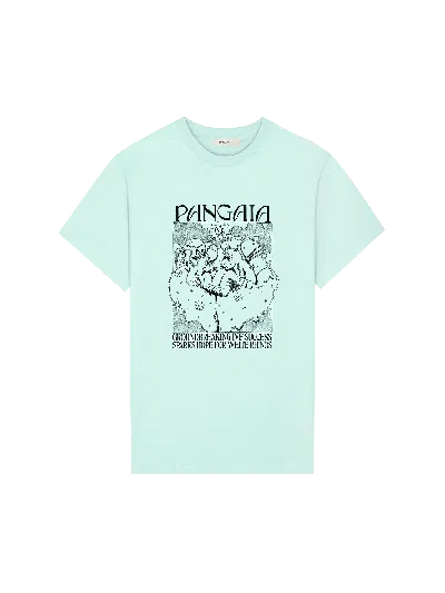Pangaia Mens White Rhino Hope T-shirt—reflect Blue