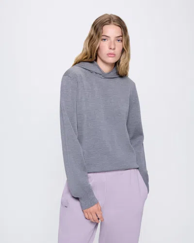 Pangaia Womens Regenerative Merino Wool Soft Organic Cotton Hoodie—grey Marl In Gray