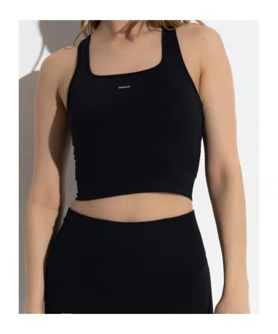 Pangaia Racer-back Compression Tank Top In Black