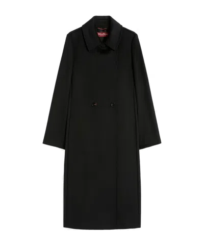 Max Mara Bcollag Belted Double-breasted Coat In Black