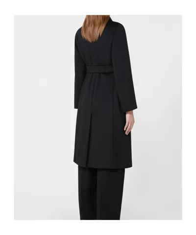 Max Mara Bcollag Belted Double-breasted Coat In Black