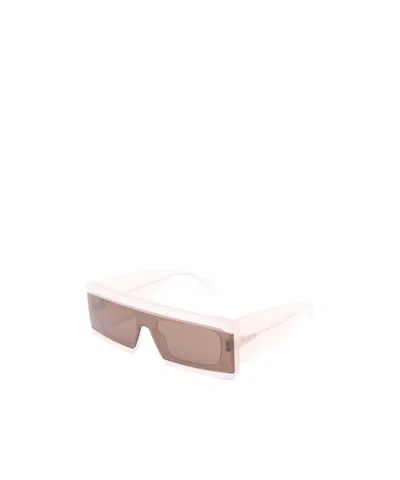 Alaïa Rectangular Shield Sunglasses In Brown