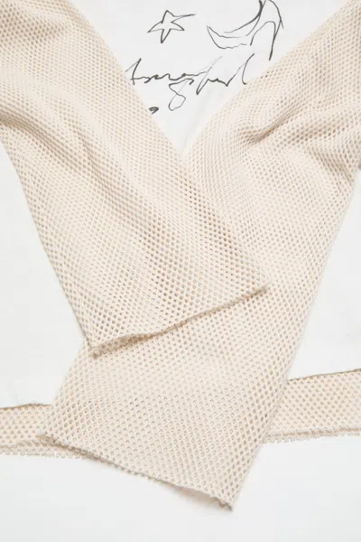 Acne Studios Layered Graphic-print T-shirt In Neutral