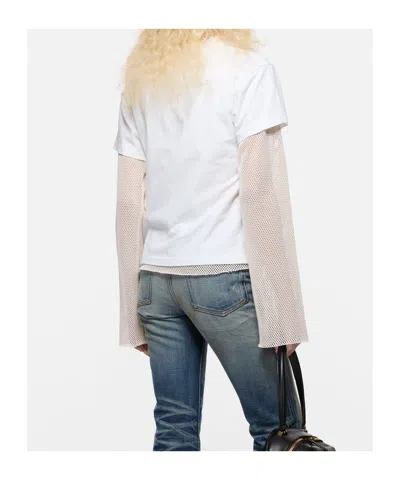 Acne Studios Layered Graphic-print T-shirt In Neutral