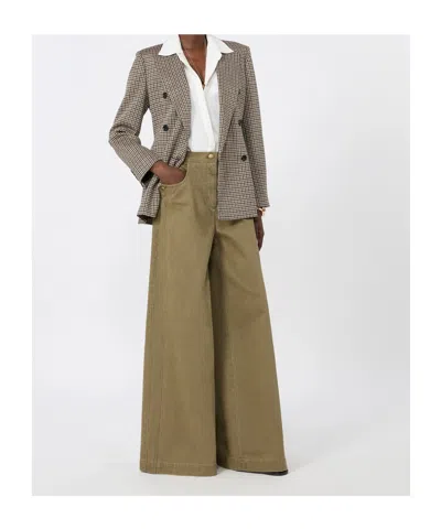 Max Mara Belt Loop Casual Pants In Brown