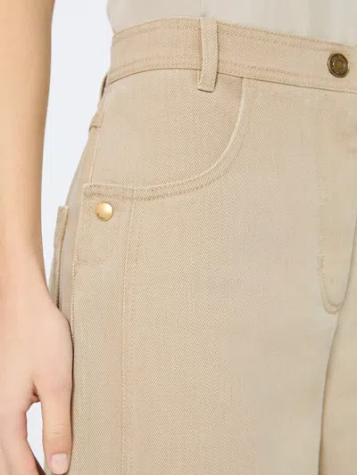 Max Mara Belt Loop Casual Pants In Neutral